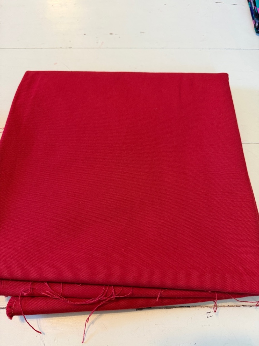 Heavy Red Twill fabric yardage